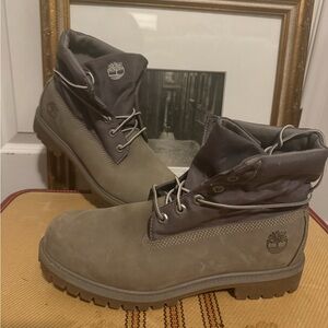 Grey Timberland Work Boots